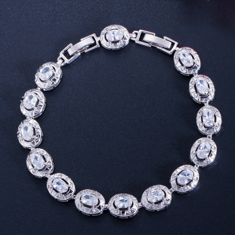 New fashion zirconia bracelet for women as a birthday gift or crystal bracelet for women