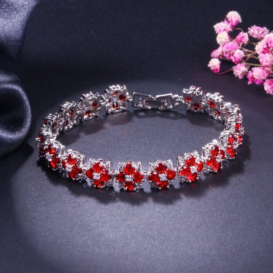 Hot-selling Korean-style bracelet featuring elegant and simple AAA-quality zirconia stones