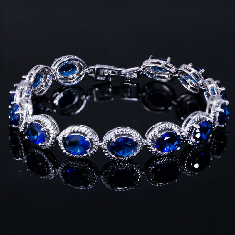 Korean version micro-set jewelry accessory AAA zirconia bracelet wholesale Fashionable classic 18K zirconia bracelet for women