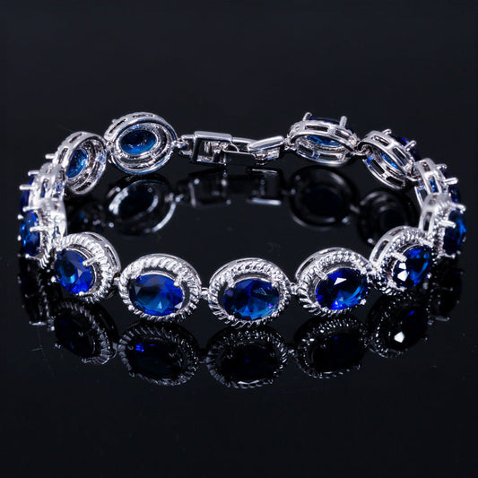 Korean version micro-set jewelry accessory AAA zirconia bracelet wholesale Fashionable classic 18K zirconia bracelet for women