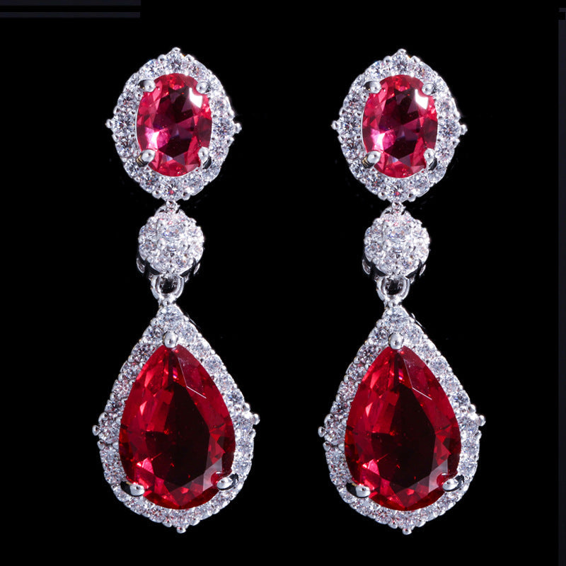 Fashion Korean-style stud earrings - exquisite micro-set zirconia jewelry - exclusive store quality