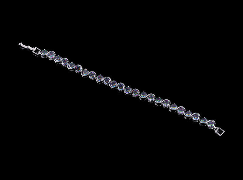 Fashion multicolored bracelet, AAA quality zircon, Korean-style jewelry