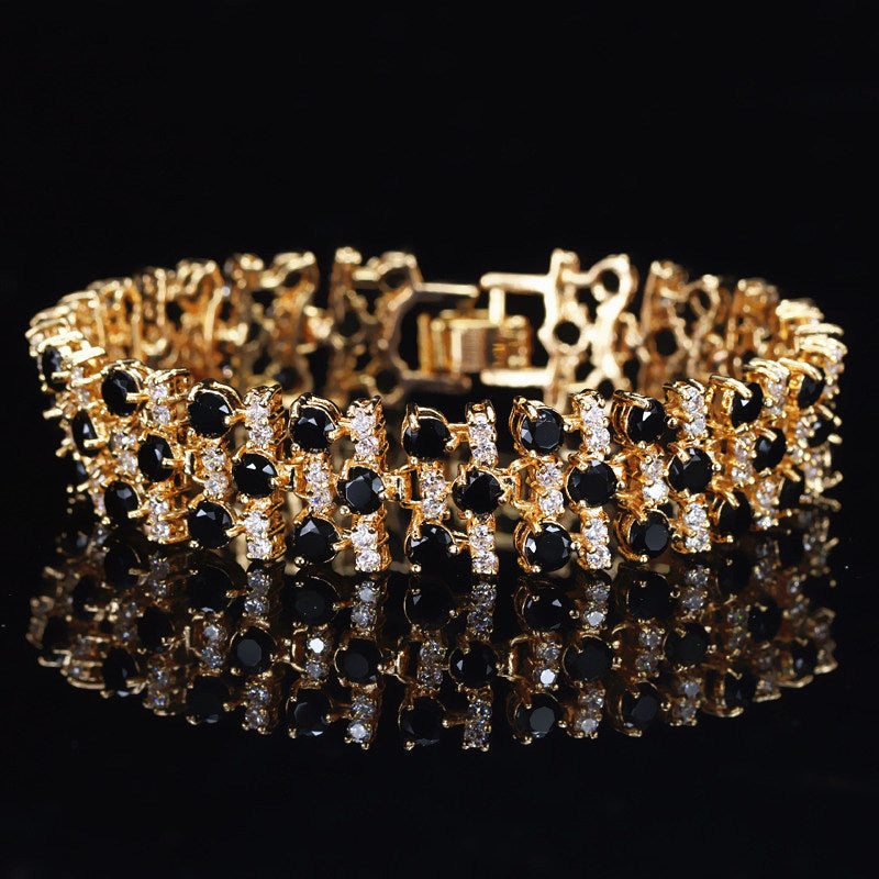 European and American style bracelet and necklace fashionable jewelry AAA zircon bracelet