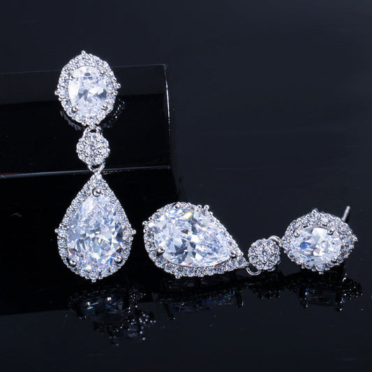 Fashion Korean-style stud earrings - exquisite micro-set zirconia jewelry - exclusive store quality