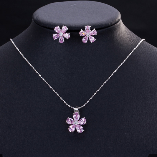 Newly launched bestseller - European and American fashionable jewelry small chain set - women's necklace and earrings set