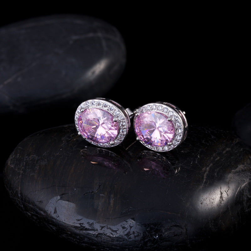 Micro-set stud earrings - Best-selling AAA zirconia earrings for wholesale High-end earrings from Europe and America with diamond inlays