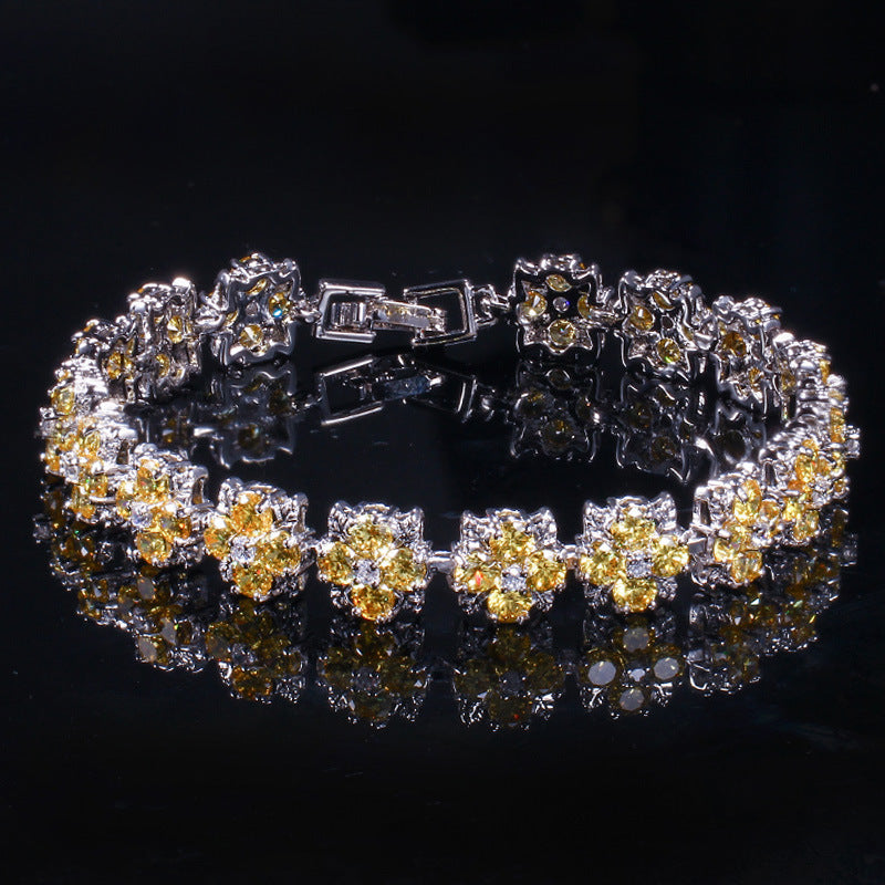 Hot-selling Korean-style bracelet featuring elegant and simple AAA-quality zirconia stones