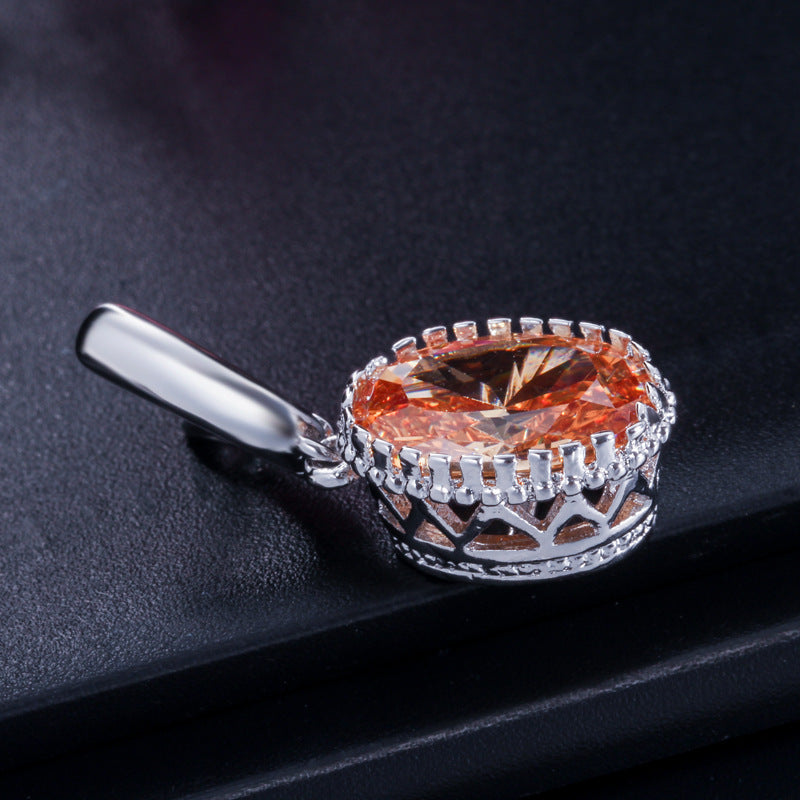 Korean version high-end fashionable chain set - zircon necklace, ring and earrings jewelry set