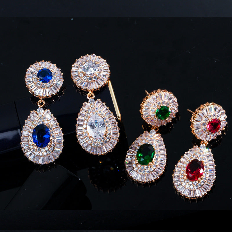Super Sparkling High-End Zirconia Earrings - Eye-Catching Earrings