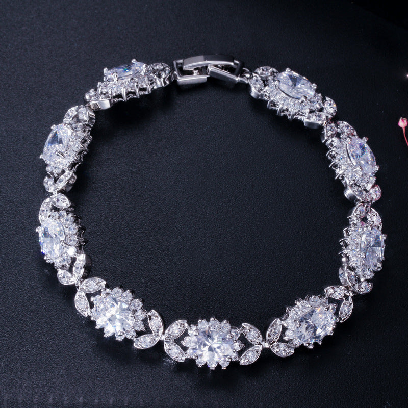 New European and American style fashionable AAA zircon bracelet jewelry