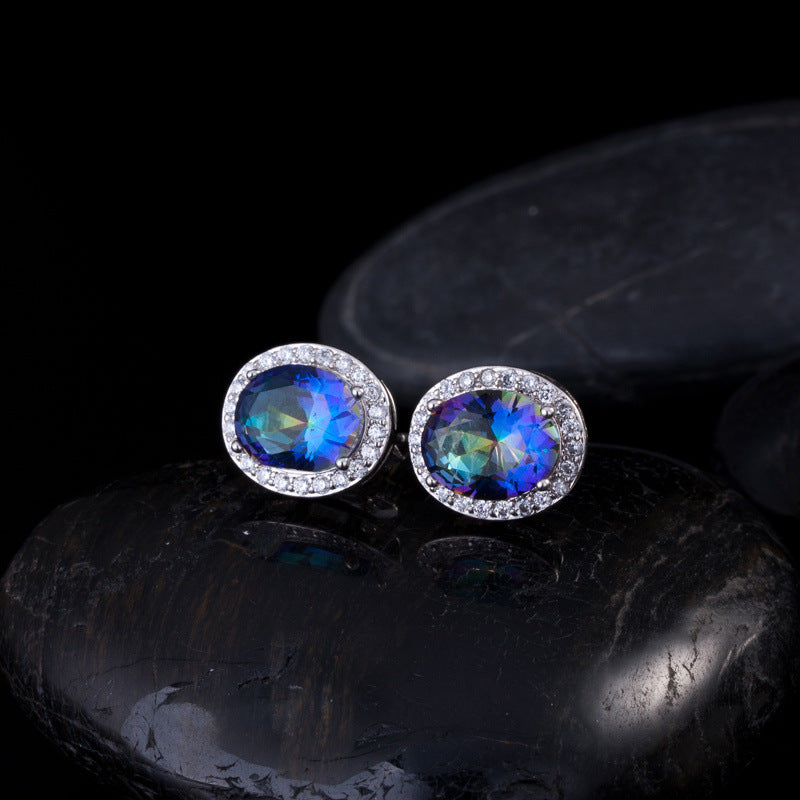 Micro-set stud earrings - Best-selling AAA zirconia earrings for wholesale High-end earrings from Europe and America with diamond inlays
