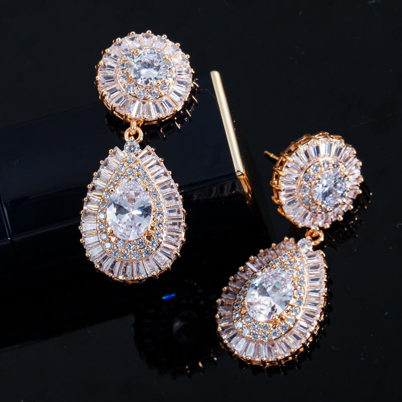 Super Sparkling High-End Zirconia Earrings - Eye-Catching Earrings
