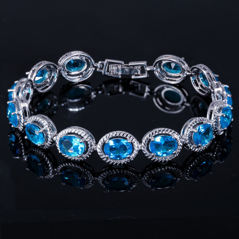 Korean version micro-set jewelry accessory AAA zirconia bracelet wholesale Fashionable classic 18K zirconia bracelet for women