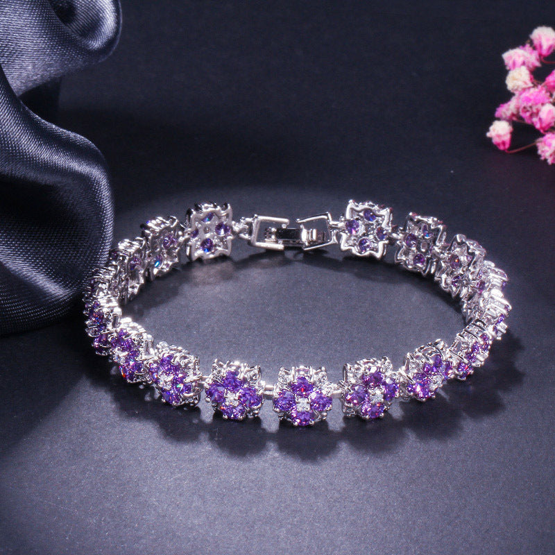 Hot-selling Korean-style bracelet featuring elegant and simple AAA-quality zirconia stones