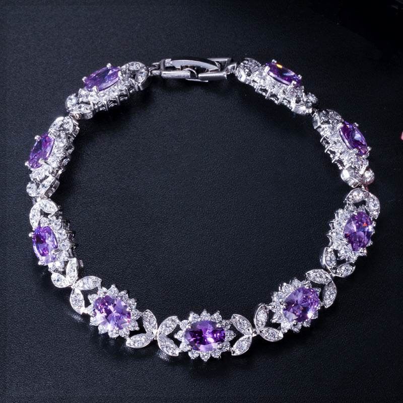 New European and American style fashionable AAA zircon bracelet jewelry