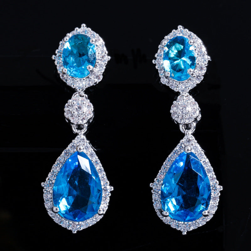 Fashion Korean-style stud earrings - exquisite micro-set zirconia jewelry - exclusive store quality