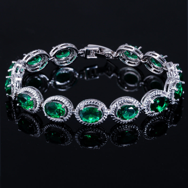 Korean version micro-set jewelry accessory AAA zirconia bracelet wholesale Fashionable classic 18K zirconia bracelet for women