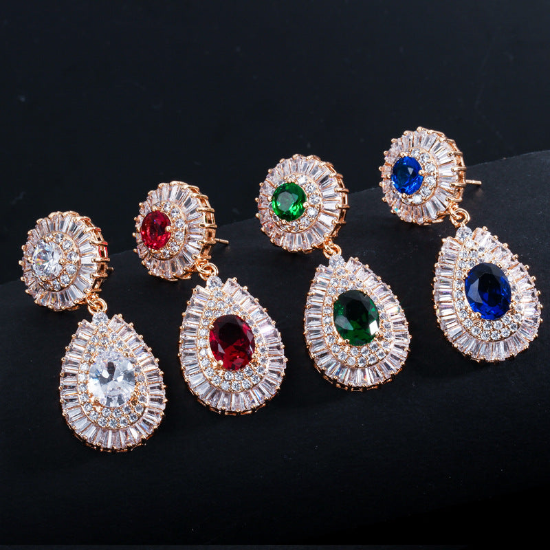 Super Sparkling High-End Zirconia Earrings - Eye-Catching Earrings