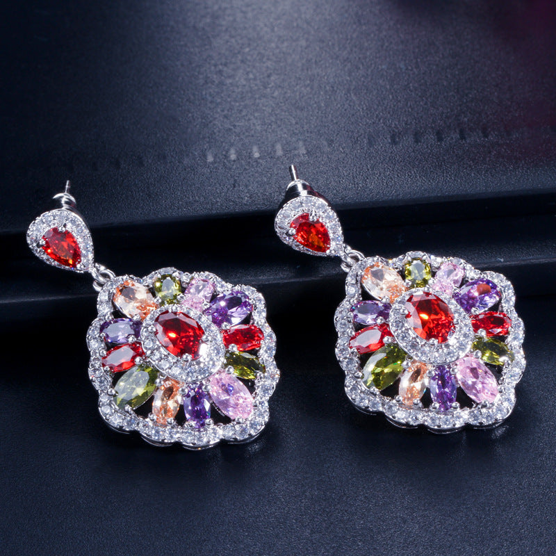 Best-selling high-end three-piece jewelry set - European-style necklace ring and earrings accessory set