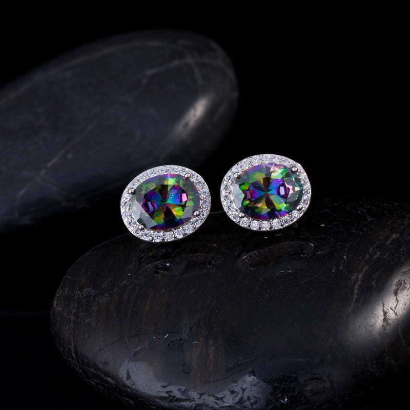 Micro-set stud earrings - Best-selling AAA zirconia earrings for wholesale High-end earrings from Europe and America with diamond inlays