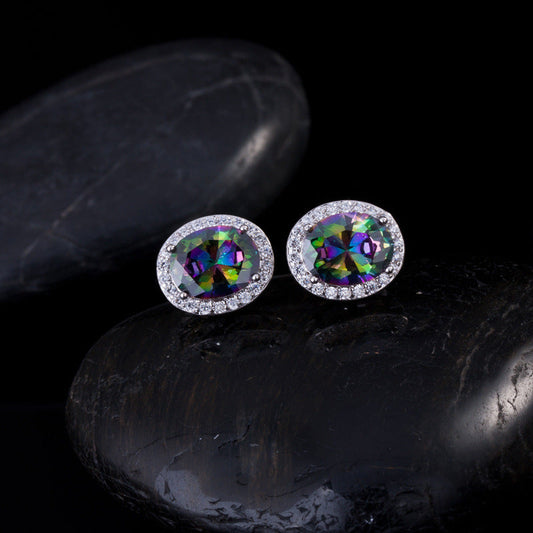 Micro-set stud earrings - Best-selling AAA zirconia earrings for wholesale High-end earrings from Europe and America with diamond inlays