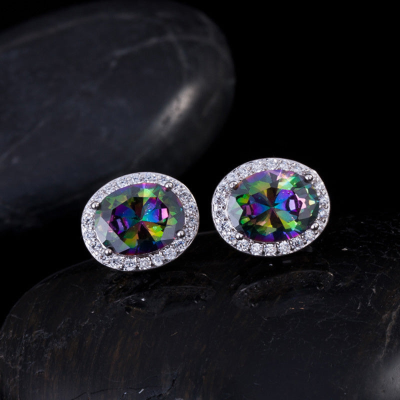 Micro-set stud earrings - Best-selling AAA zirconia earrings for wholesale High-end earrings from Europe and America with diamond inlays