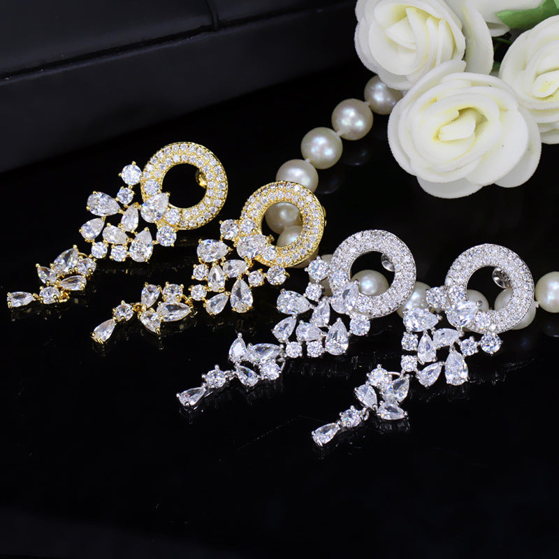 New multi-color garland series earrings with AAA zirconia and sparkling diamond accents