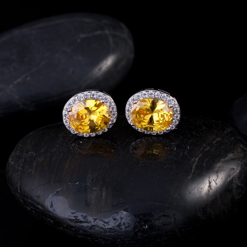 Micro-set stud earrings - Best-selling AAA zirconia earrings for wholesale High-end earrings from Europe and America with diamond inlays