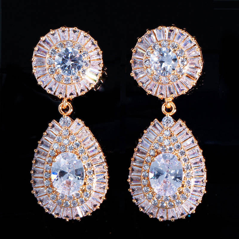 Super Sparkling High-End Zirconia Earrings - Eye-Catching Earrings