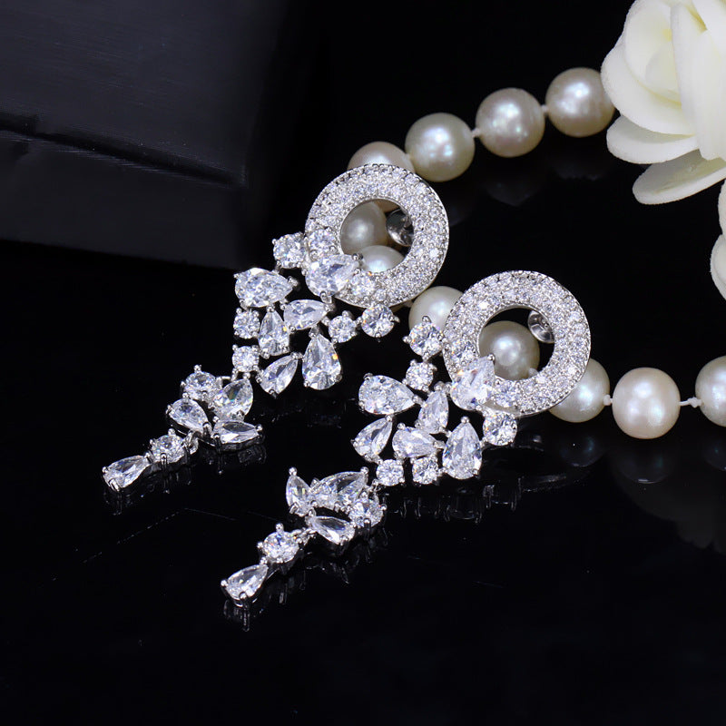 New multi-color garland series earrings with AAA zirconia and sparkling diamond accents