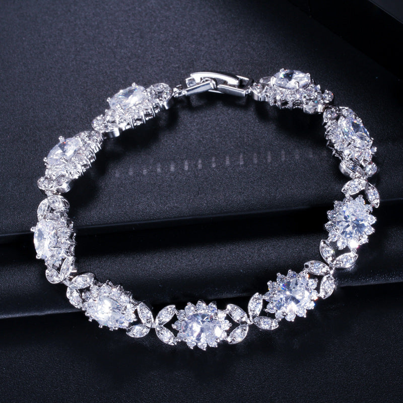 New European and American style fashionable AAA zircon bracelet jewelry