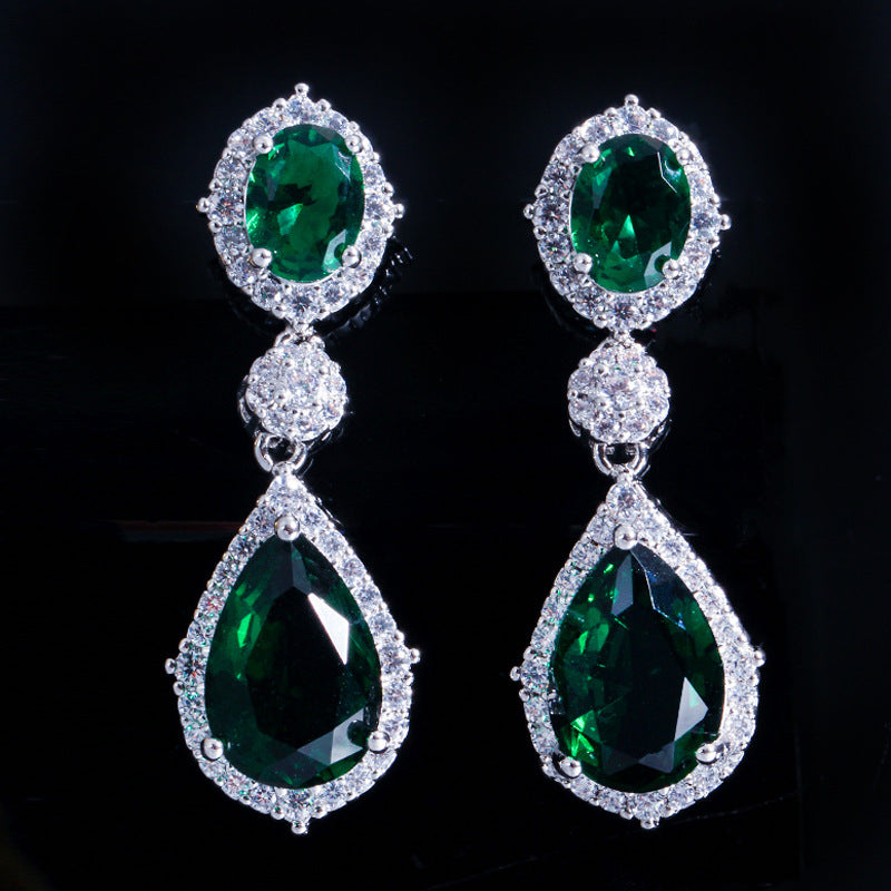 Fashion Korean-style stud earrings - exquisite micro-set zirconia jewelry - exclusive store quality