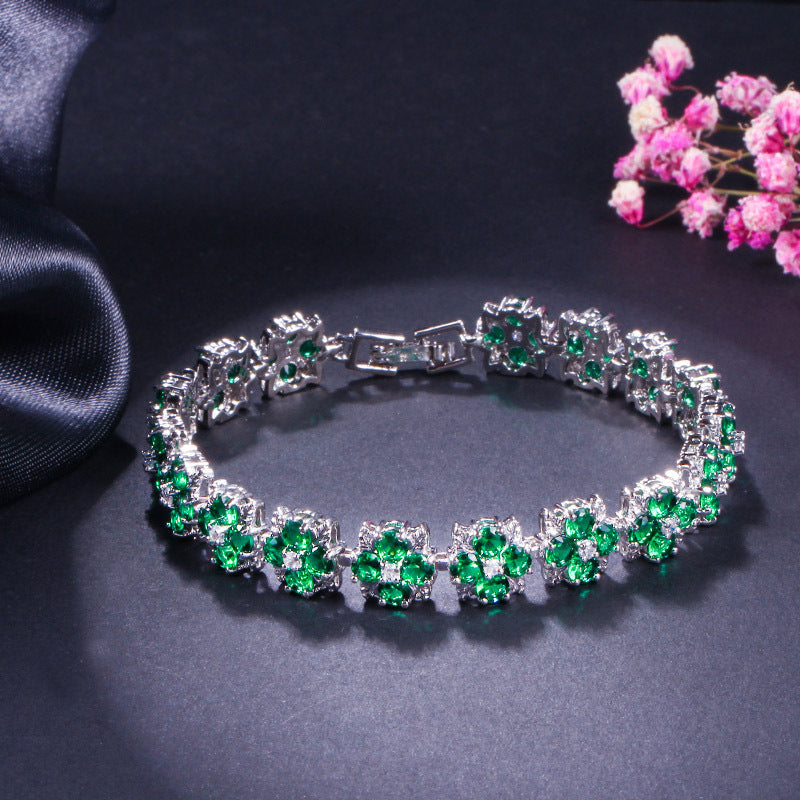 Hot-selling Korean-style bracelet featuring elegant and simple AAA-quality zirconia stones