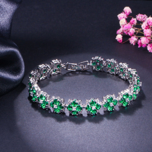 Hot-selling Korean-style bracelet featuring elegant and simple AAA-quality zirconia stones