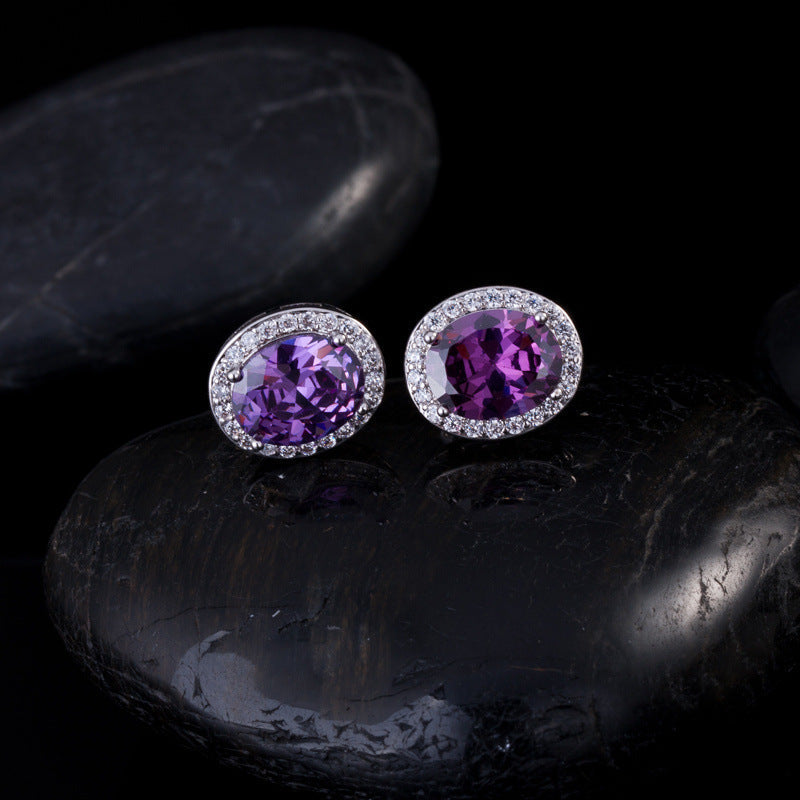 Micro-set stud earrings - Best-selling AAA zirconia earrings for wholesale High-end earrings from Europe and America with diamond inlays