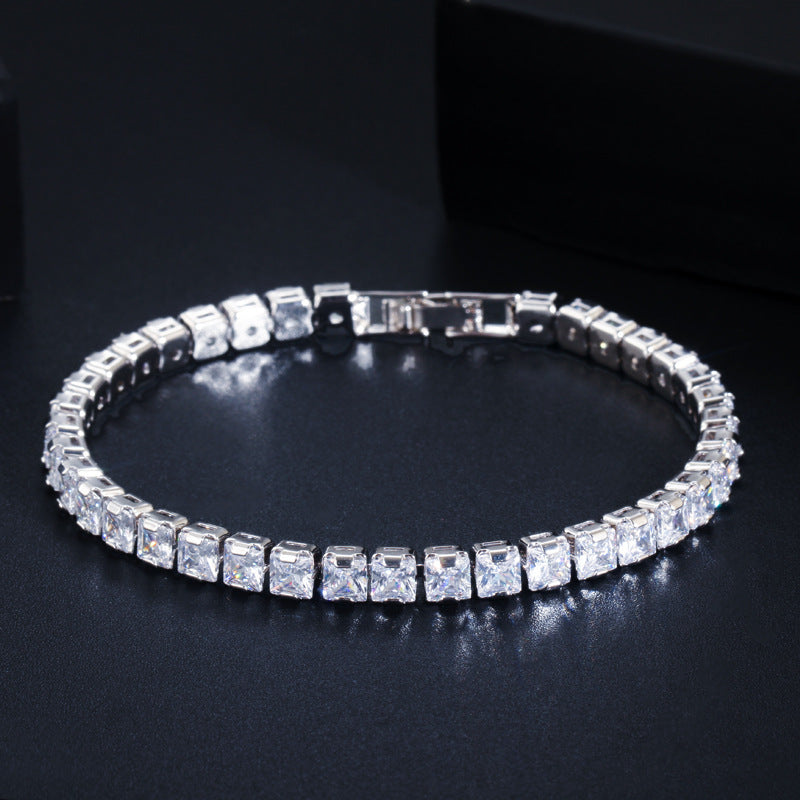 Necklace earrings and bracelet set - versatile wedding accessories featuring high-end zirconium stones