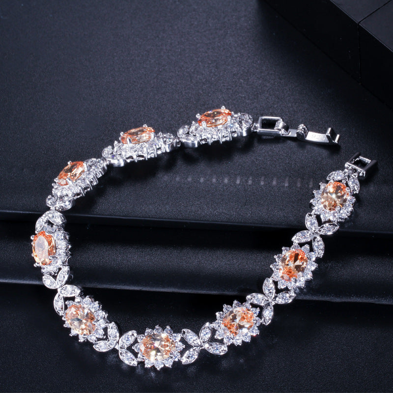 New European and American style fashionable AAA zircon bracelet jewelry