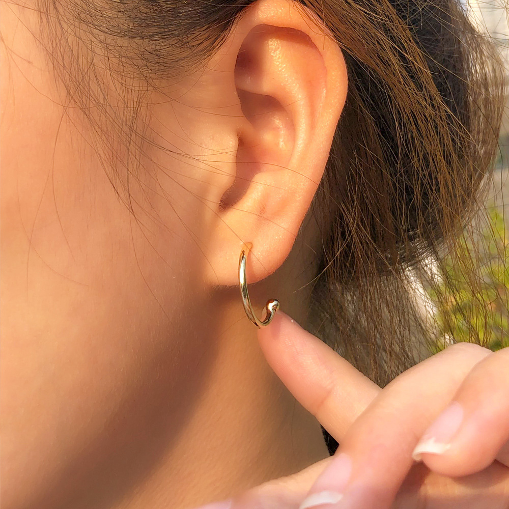 S925 silver jewelry trendy online celebrity rainbow earrings in retro court style with heavy-colored zirconia small skirt-shaped earrings with ear hooks