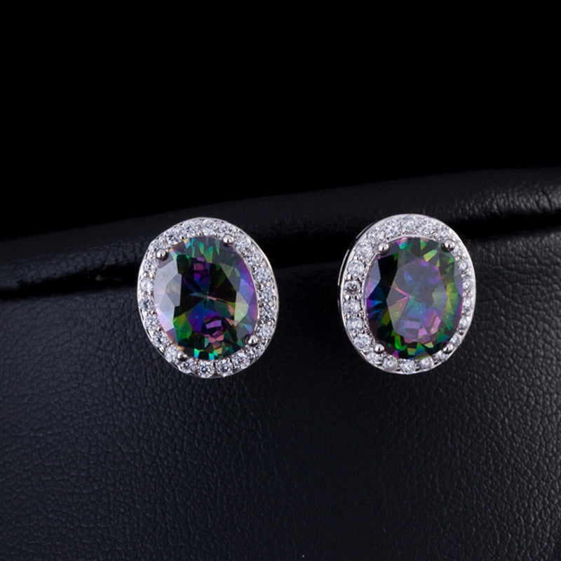 Micro-set stud earrings - Best-selling AAA zirconia earrings for wholesale High-end earrings from Europe and America with diamond inlays