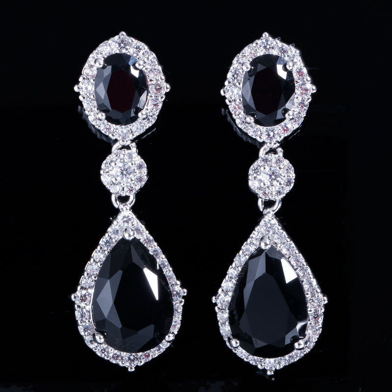 Fashion Korean-style stud earrings - exquisite micro-set zirconia jewelry - exclusive store quality