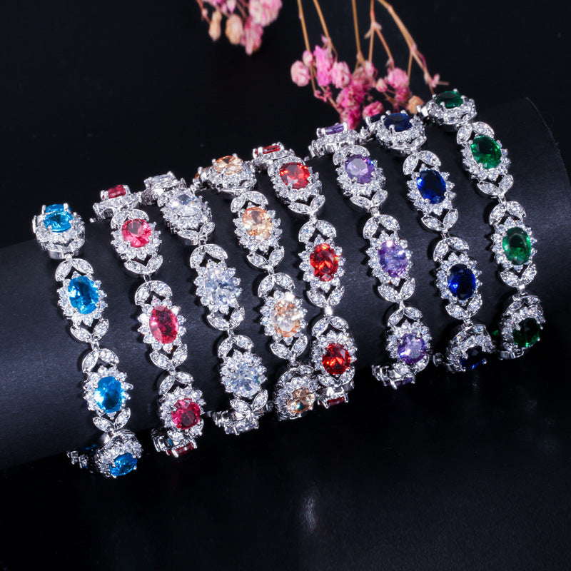 New European and American style fashionable AAA zircon bracelet jewelry