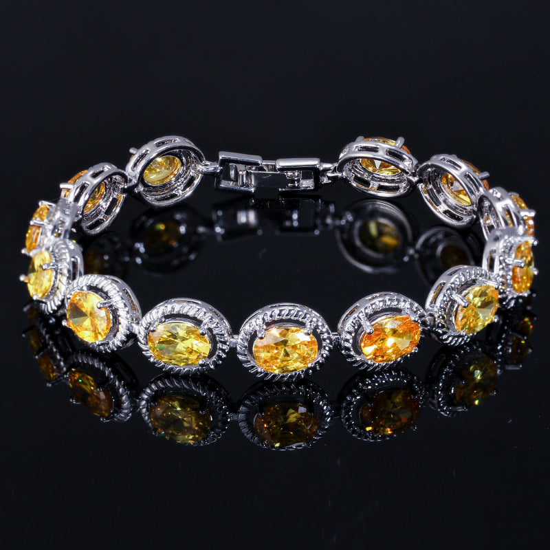 Korean version micro-set jewelry accessory AAA zirconia bracelet wholesale Fashionable classic 18K zirconia bracelet for women