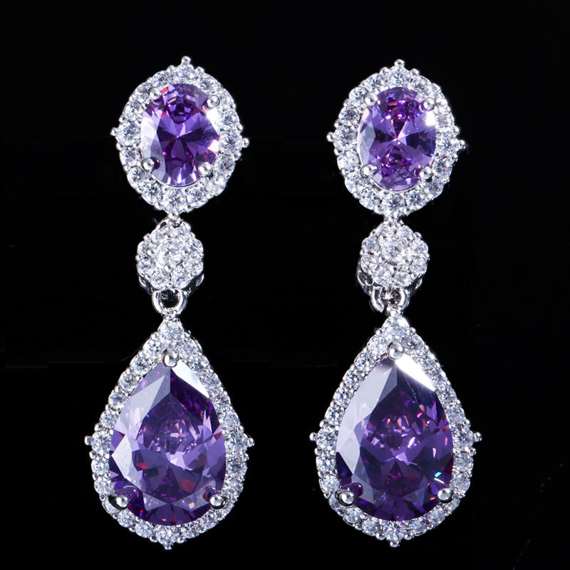 Fashion Korean-style stud earrings - exquisite micro-set zirconia jewelry - exclusive store quality