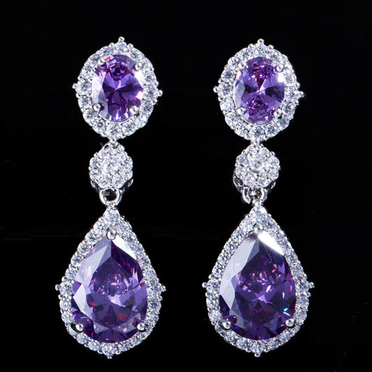 Fashion Korean-style stud earrings - exquisite micro-set zirconia jewelry - exclusive store quality