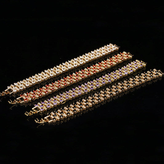 European and American style bracelet and necklace fashionable jewelry AAA zircon bracelet