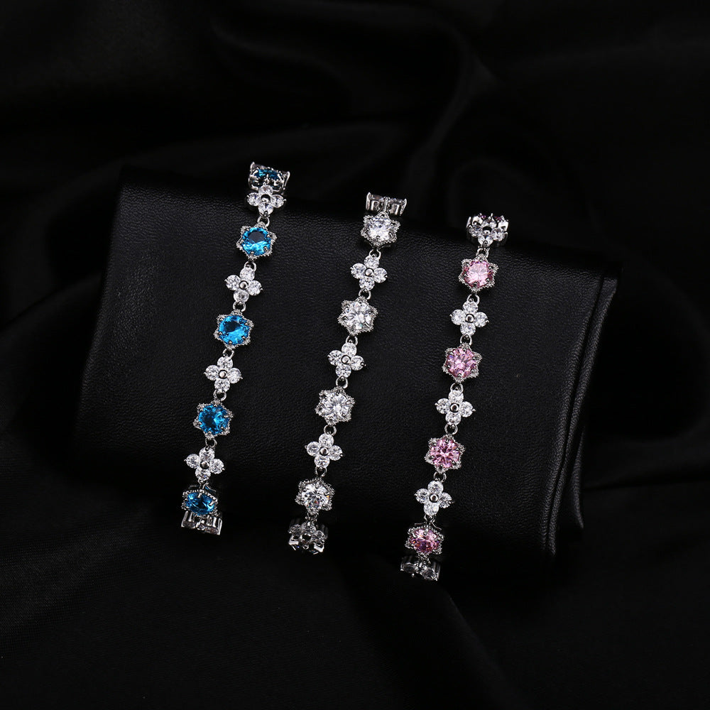 Zircon bracelet - trendy and popular Korean-style fashion accessory in high demand for women.