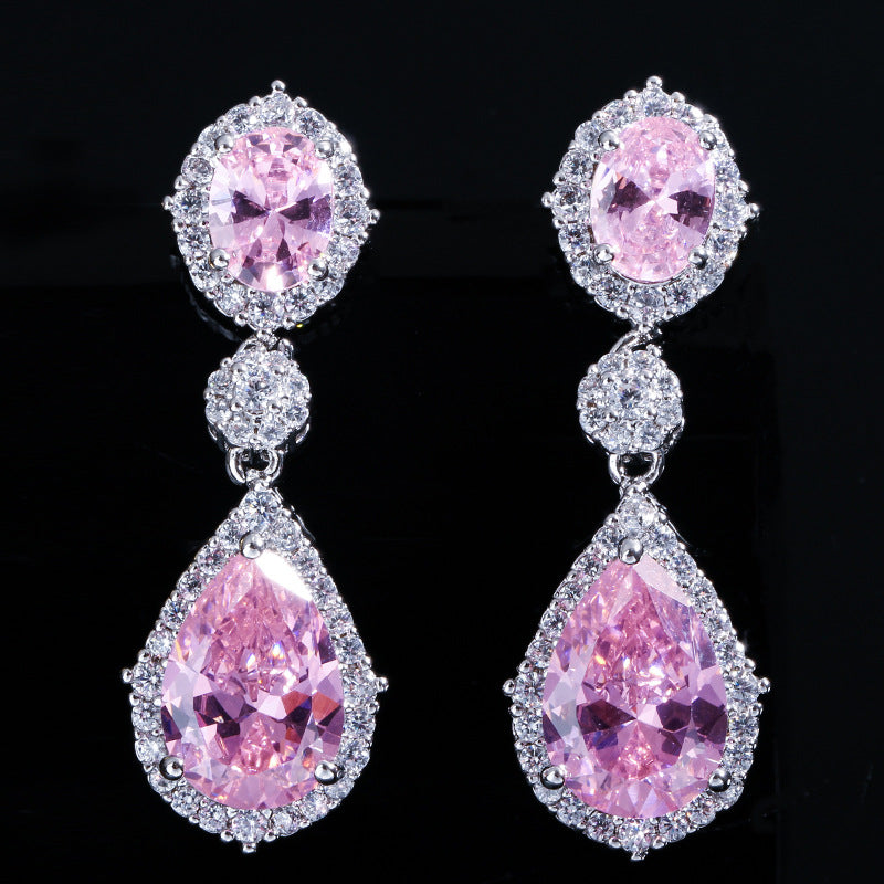 Fashion Korean-style stud earrings - exquisite micro-set zirconia jewelry - exclusive store quality