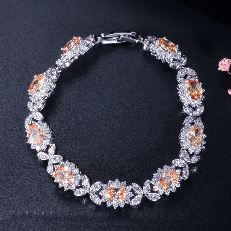 New European and American style fashionable AAA zircon bracelet jewelry