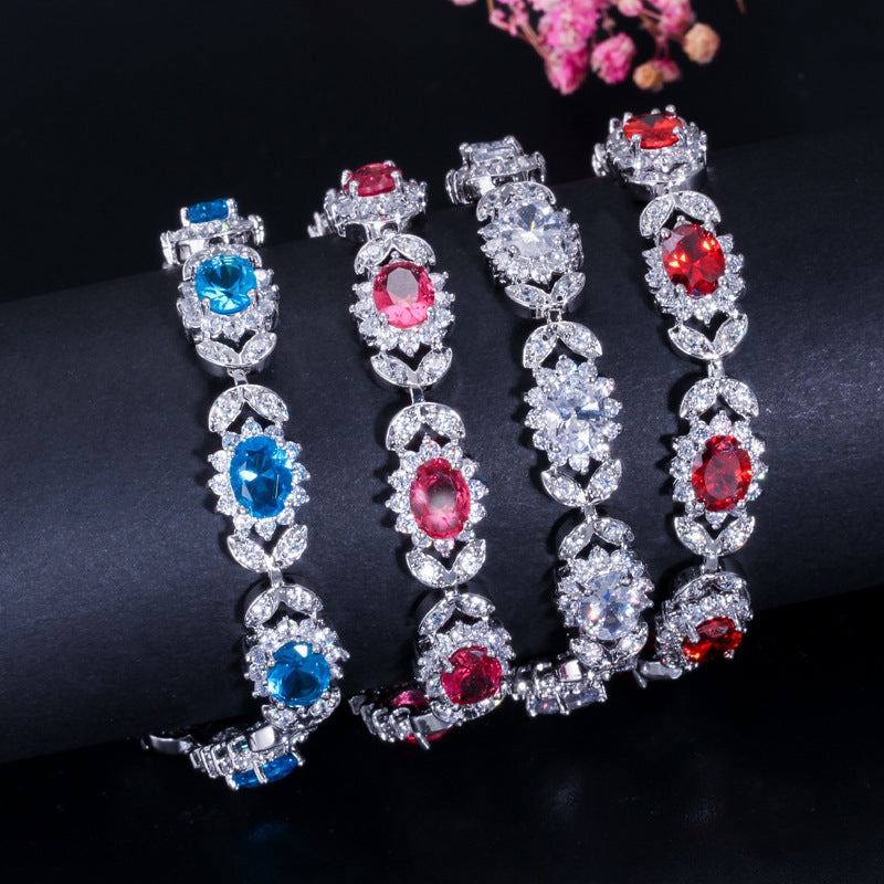 New European and American style fashionable AAA zircon bracelet jewelry