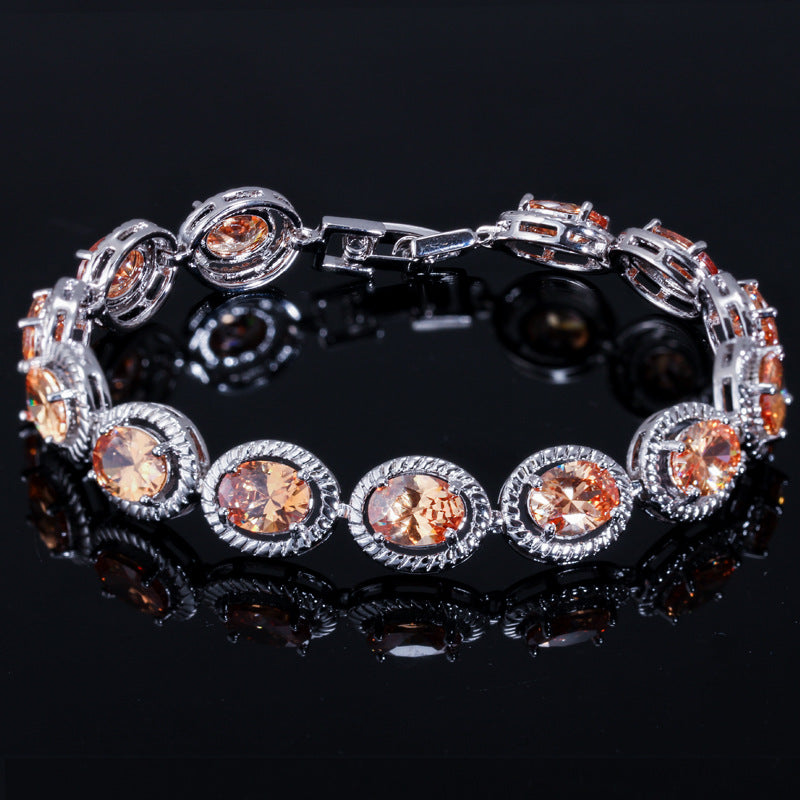 Korean version micro-set jewelry accessory AAA zirconia bracelet wholesale Fashionable classic 18K zirconia bracelet for women